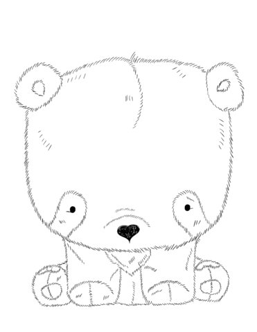 Toy Panda Bear Coloring Page